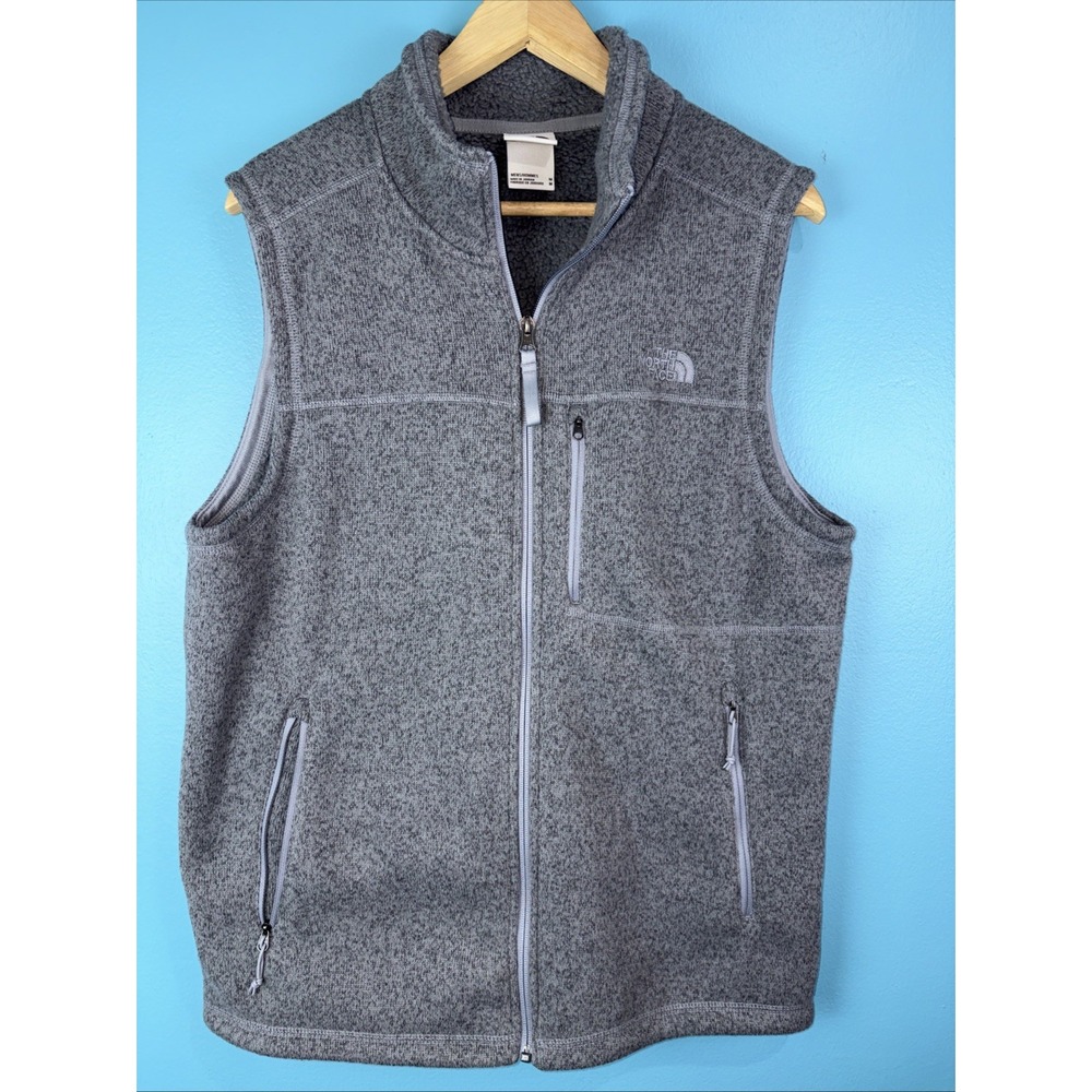 North Face Medium Gray Fleece Vest Heather Gorpcore Hiking Camping
